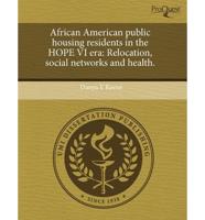 African American Public Housing Residents in the Hope VI Era