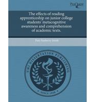 Effects of Reading Apprenticeship on Junior College Students' Metacognitive