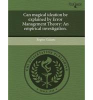 Can Magical Ideation Be Explained by Error Management Theory