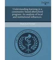 Understanding Learning in a Community-Based Afterschool Program