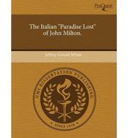 Italian "paradise Lost" of John Milton