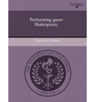 Performing Queer Shakespeare