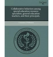 Collaborative Behaviors Among Special Education Resource Specialists, Gener