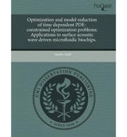 Optimization and Model Reduction of Time Dependent Pde-Constrained Optimiza