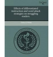 Effects of Differentiated Instruction and Word Attack Strategies on Struggl