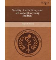Stability of Self-Efficacy and Self-Concept in Young Children.