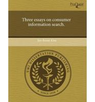 Three Essays On Consumer Information Search