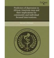 Predictors of Depression in African American Men and Their Implications For