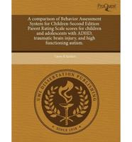 Comparison of Behavior Assessment System for Children-Second Edition Parent