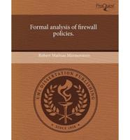 Formal Analysis of Firewall Policies