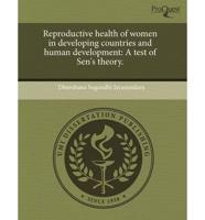 Reproductive Health of Women in Developing Countries and Human Development