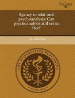 Agency in Relational Psychoanalysis