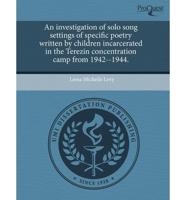 Investigation of Solo Song Settings of Specific Poetry Written by Children