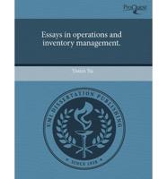 Essays in Operations and Inventory Management