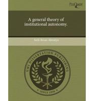 General Theory of Institutional Autonomy