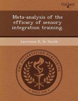 Meta-analysis of the Efficacy of Sensory Integration Training