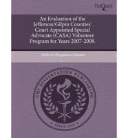 Evaluation of the Jefferson/Gilpin Counties' Court Appointed Special Advoca