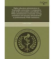 Higher Education Administration in Texas Public Universities