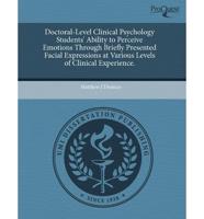 Doctoral-Level Clinical Psychology Students' Ability to Perceive Emotions T
