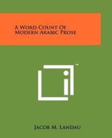 A Word Count Of Modern Arabic Prose