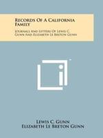 Records Of A California Family