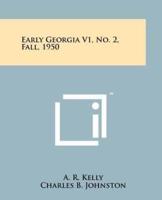 Early Georgia V1, No. 2, Fall, 1950