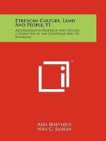 Etruscan Culture, Land And People, V1