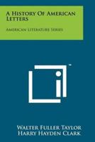 A History of American Letters