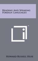 Reading and Speaking Foreign Languages