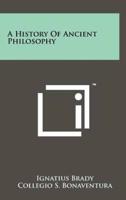 A History of Ancient Philosophy