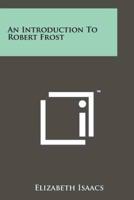 An Introduction to Robert Frost