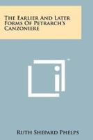The Earlier And Later Forms Of Petrarch's Canzoniere