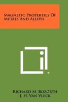 Magnetic Properties of Metals and Alloys