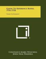 Guide to Reference Books, 1956-1958