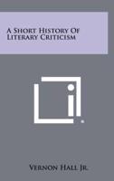 A Short History Of Literary Criticism