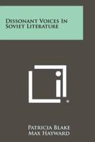 Dissonant Voices in Soviet Literature