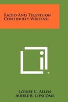 Radio and Television Continuity Writing