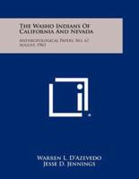 The Washo Indians Of California And Nevada
