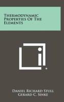Thermodynamic Properties of the Elements