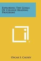 Exploring the Goals of College Reading Programs
