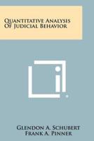 Quantitative Analysis of Judicial Behavior