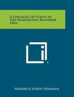 A Checklist of Plants in the Washington-Baltimore Area