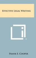 Effective Legal Writing