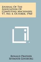 Journal of the Association of Computing Machinery, V7, No. 4, October, 1960