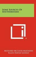 Some Sources of Southernisms