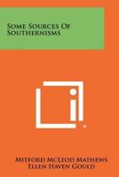 Some Sources of Southernisms
