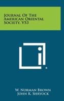Journal of the American Oriental Society, V53