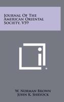 Journal of the American Oriental Society, V59