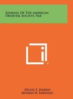 Journal of the American Oriental Society, V64