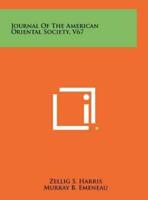 Journal of the American Oriental Society, V67